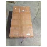 White vanity with mirror