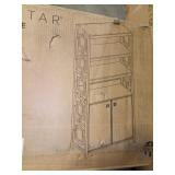 Bookshelf with cabinet white