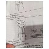 Dark walnut bar stool