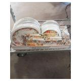 Mixed box harvest paper plates and napkins