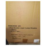 3 double layer lamp shades