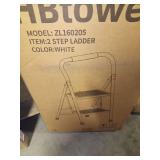 2 step ladder white