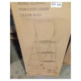 3 step ladder black