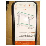 Wall Mount bathroom glass floating shelf