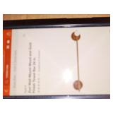 Zuri wall mount wood and gold finish towel bar 24"