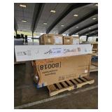 Freestanding Bathtub, Shower Walls, 17" Sinks