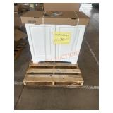 White Single Sink Vanity Cabinet.