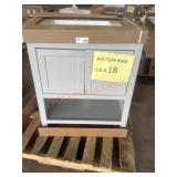 White Single-Sink Bathroom Vanity Cabinet With