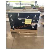 Black Single Sink Vanity. Drawer