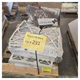 Mixed size air filters, rugs