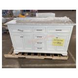 61ï¿½ Double Sink Bathroom Vanity (Damaged)