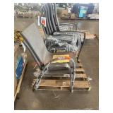 Deck Chairs (8) Dark Taupe Finish, Tan