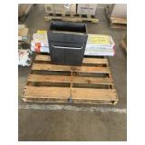 Tile and Small Wood Cabinet Located in White