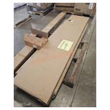 24x80" Frosted Glass White Pocket Door, Electric