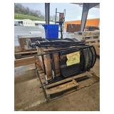 White 36" Cabinet, Folding Chairs, 8