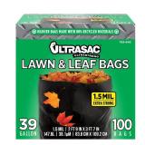 Ultrasac Lawn  Leaf Heavy Duty Trash Bags  39 Gall
