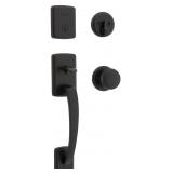 Brentford Matte Black Single Cylinder Door Handles