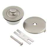 Lift and Turn Bath Tub Drain Remodel Kit in Brushe