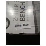 Simplify Bench Shoe Storage Rack, Gray