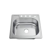 25 in. Drop-in Single Bowl 22 Gauge Stainless Stee