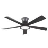 Hawkspur 52 in. IndoorOutdoor Black Fan