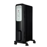 Black 1500W Electric 3 Speed Oil-Filled Heater
