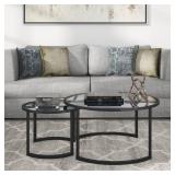 Finley  Sloane Mitera Round Coffee Table, Blackene