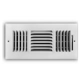 10 in. X 4 in. 3-Way Steel WallCeiling Register in