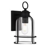 Camberly 14.63 in. 1-Light Matte Black Outdoor