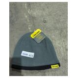 Mens Gray Knit Fleece Lined Beanie Hat