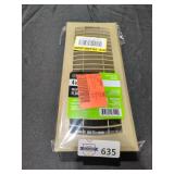 4 in. X 12 in. 1-Way Plastic Floor Register in Bro