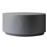 Minimalist Side Table with Assembled 36 in. Round