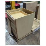 Unfinished Wood Cabinet w 3 Drawers