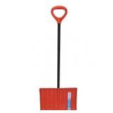 35 in. Metal Handle Plastic Snow Shovel, 18 in. W