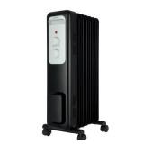 Black 1500W Electric 3 Speed Oil-Filled Radiant Sp