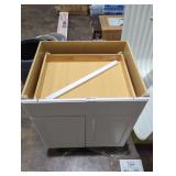 30" x 24-3/4" x 34-1/4" White Base Cabinet