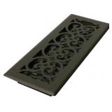 Floor Register 5.5 X 13.5, Textured Black, Cast Ir