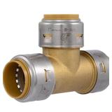 Cash ACME UR374A 1 in. Push-to-Connect Brass Tee F