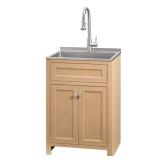 24 in. W Drop-in Laundry Sink with Faucet and Read