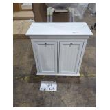 White Double Tilt-Out Breadboard Hamper