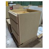 Unfinished 3 Drawer Cabinet, 35" x 23"