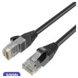 300 Ft. CAT 6 High-Speed Ethernet Cable - Black