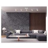 Shura White 5-Light Track Light with Rotatable Hea