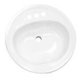 19" Oval Lavatory Sink, White (Has Damage)