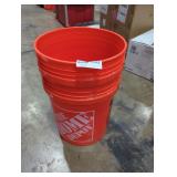 2 - 5 Gallon Orange Homer Bucket, No Lids