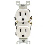 Leviton 15 Amps 125 V Duplex White Outlet 5-15R