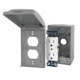 1-Gang HorizontalVertical Metallic Weatherproof Fl