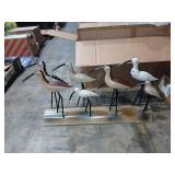 Metal bird yard decor