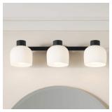 Raldric 24 in. 3-Light Black Modern Bathroom Vanit