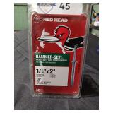 Nail Drive Anchor, 14 Dia., 2 L, Steel Zinc Plated